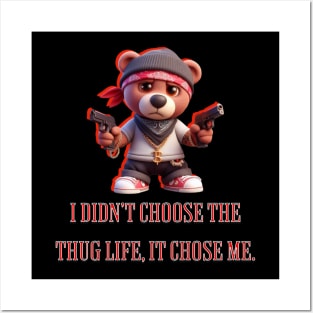 Thug teddy bear Posters and Art